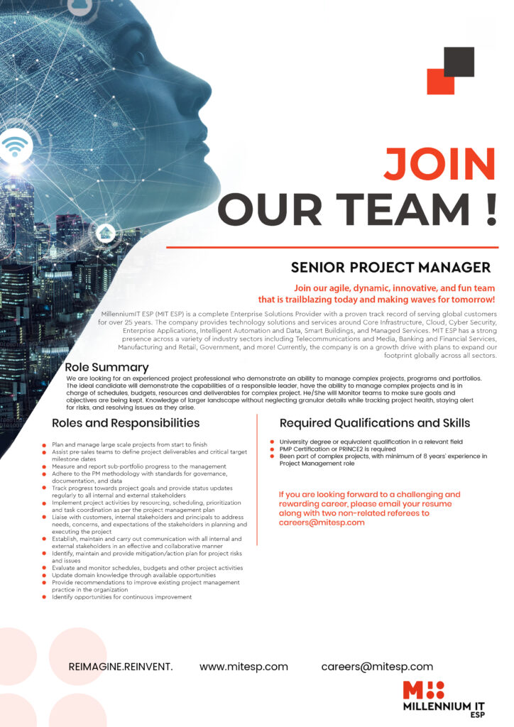 senior project manager education